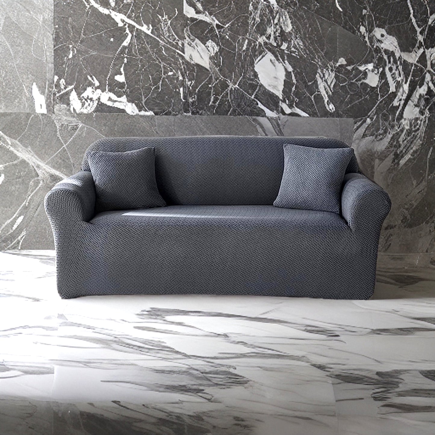 Housse de canapé Jacquard noir