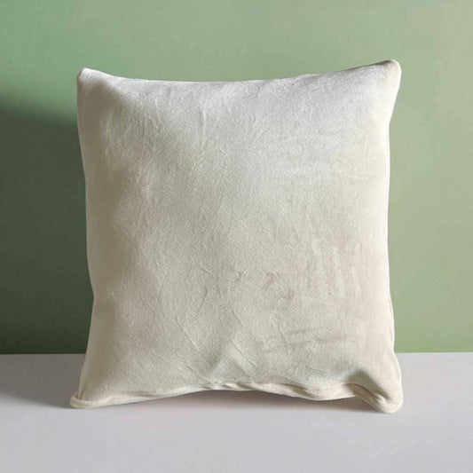 Housse de coussin velours beige