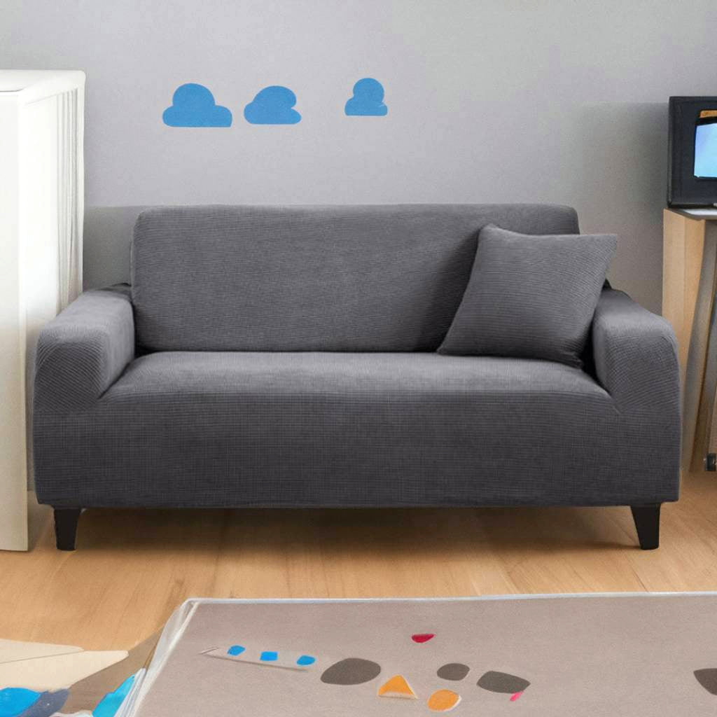 Housse de canapé Jacquard gris