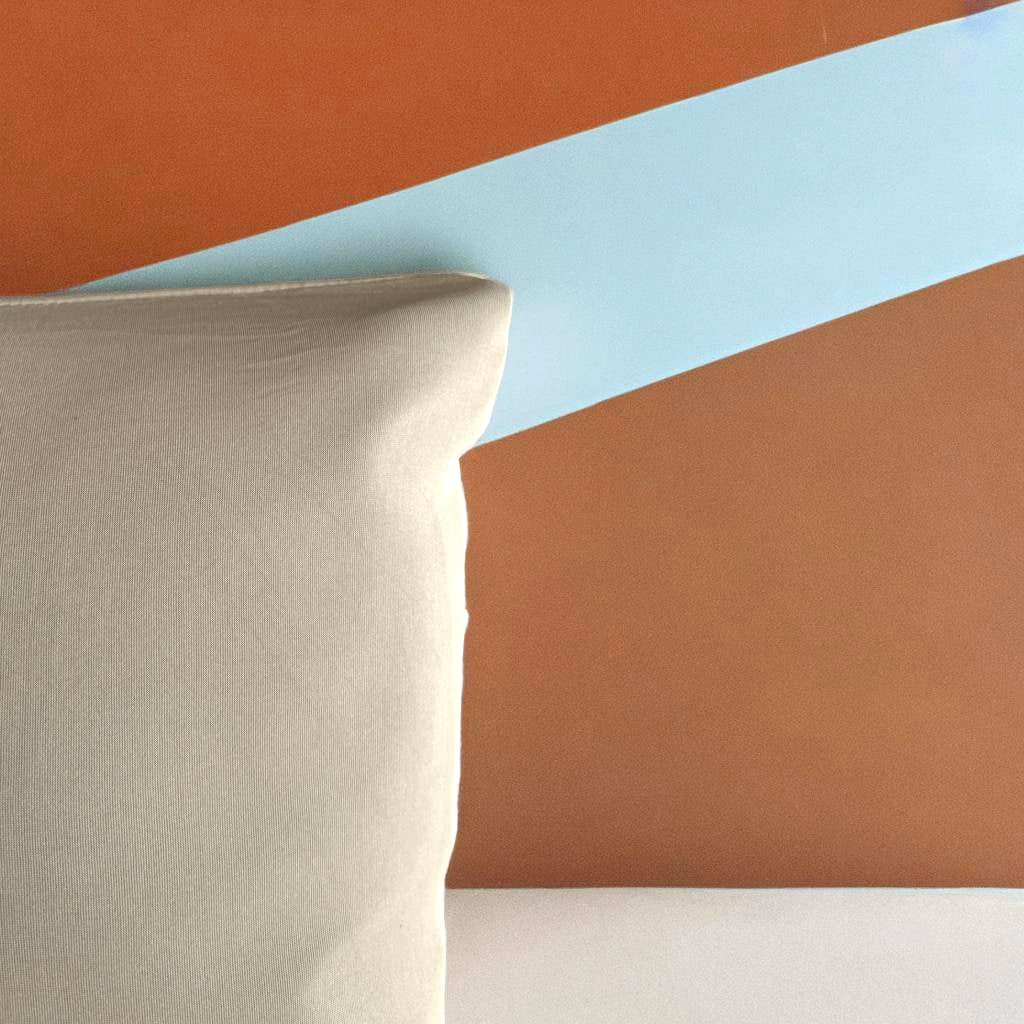 Housse de coussin beige