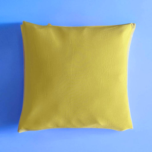 Housse de coussin jaune