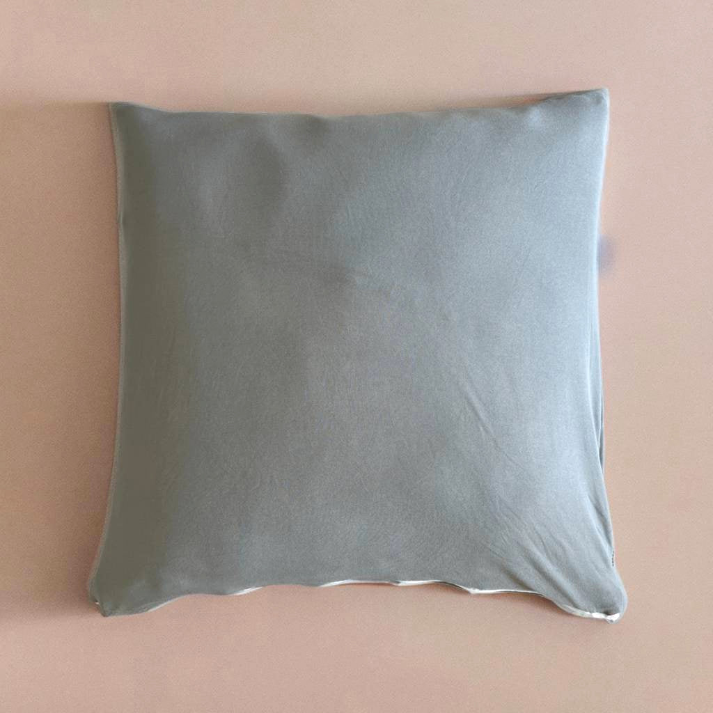 Housse de coussin gris clair