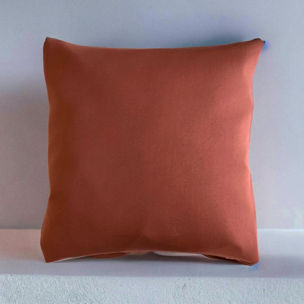 Housse de coussin marron