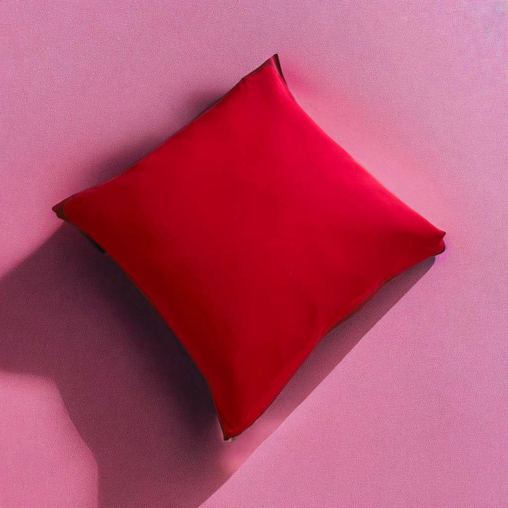Housse de coussin rouge