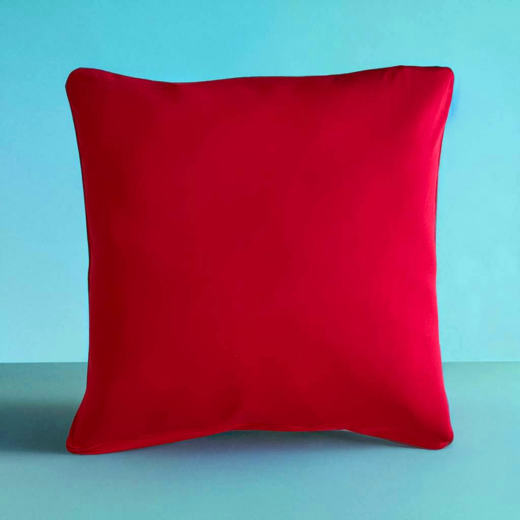 Housse de coussin rouge
