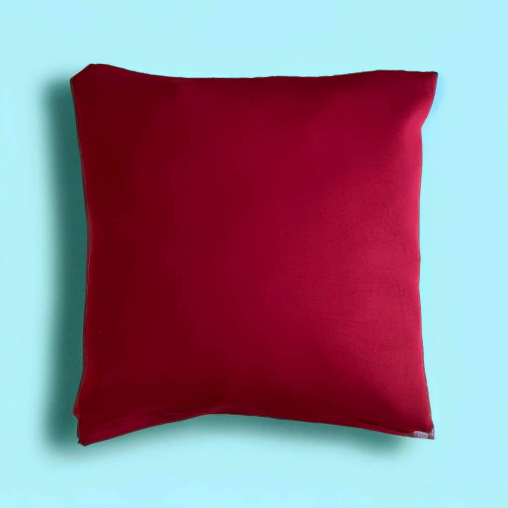 Housse de coussin bordeaux