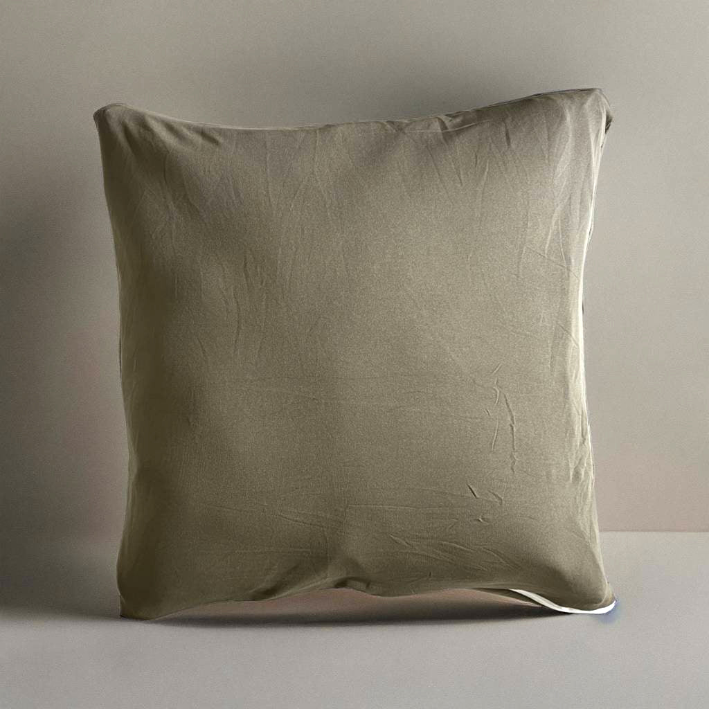 Housse de coussin kaki