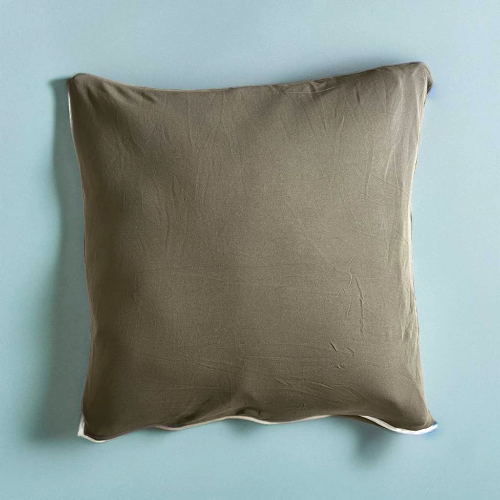 Housse de coussin kaki