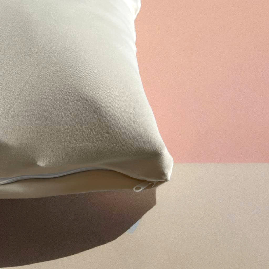 Housse de coussin beige clair