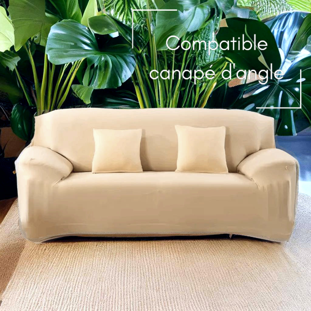 Housse de canapé beige claire