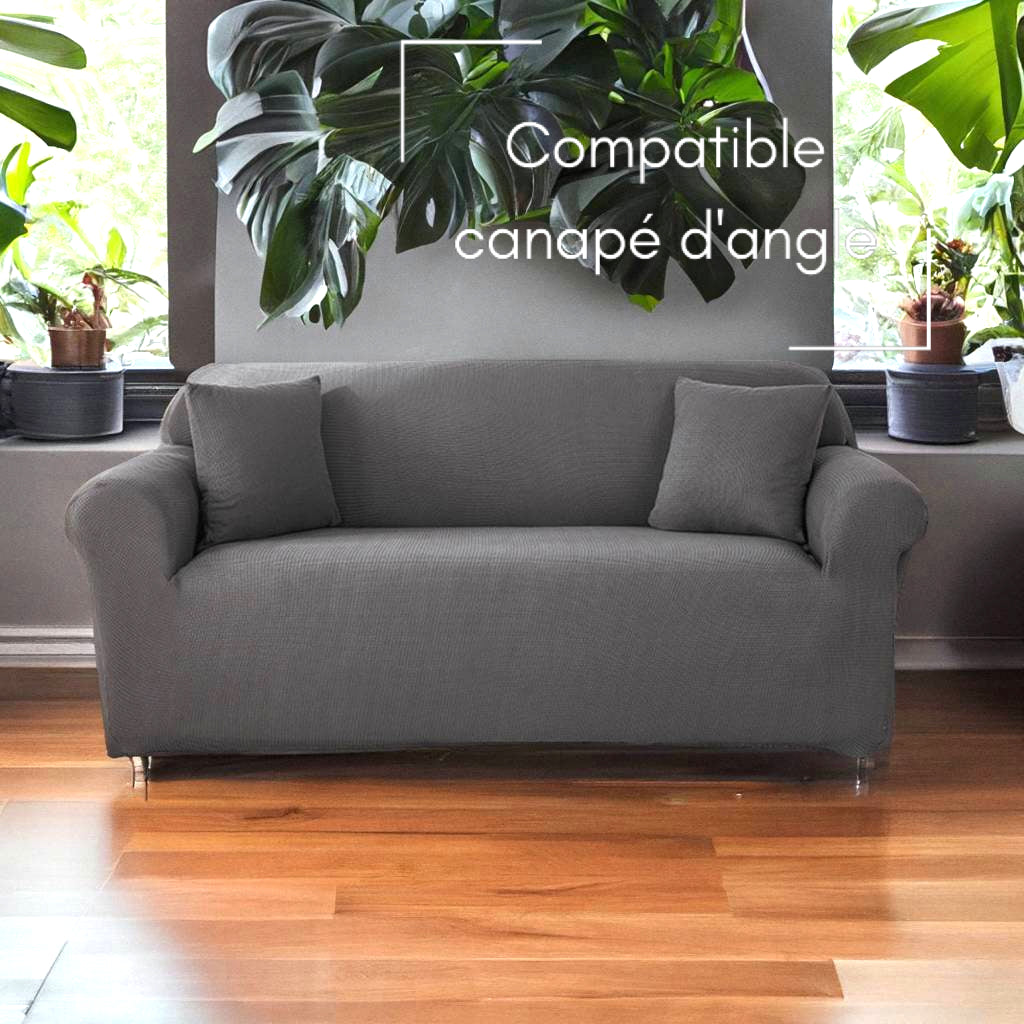 Housse de canapé grise foncée