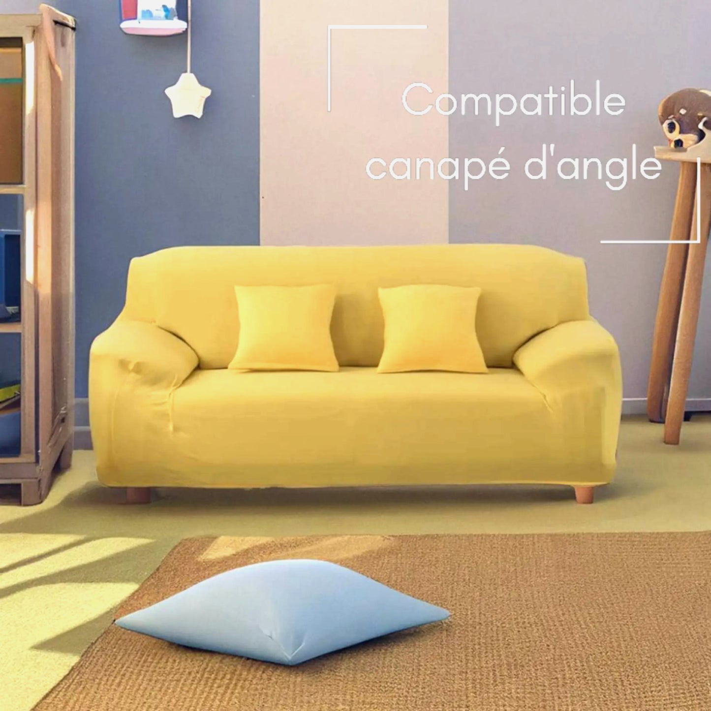Housse de canapé jaune