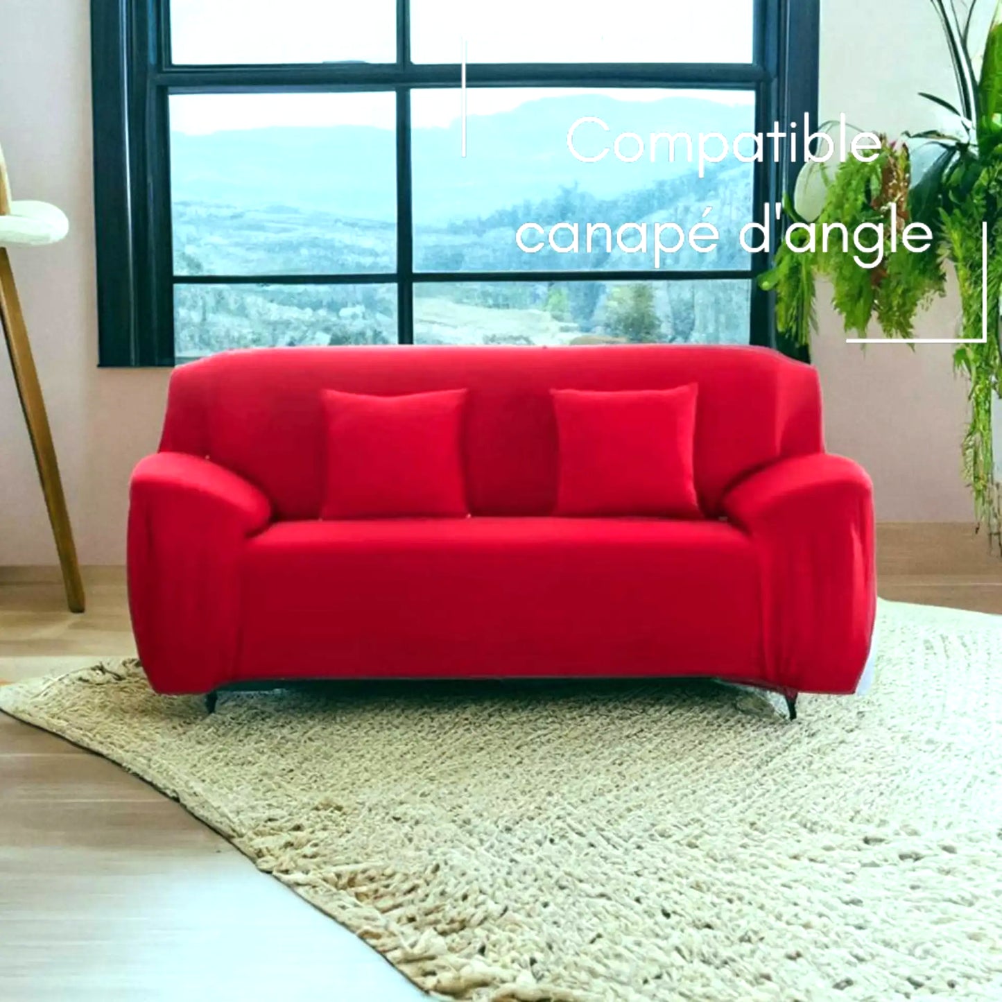 Housse de canapé rouge