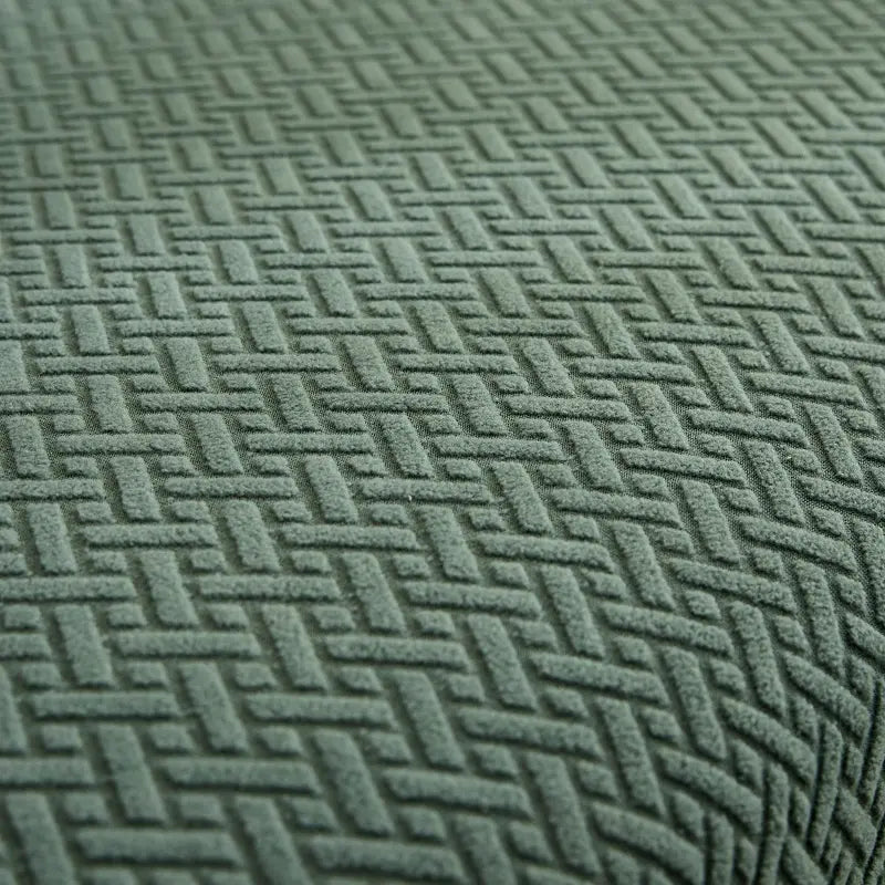 Housse de canapé Jacquard verte