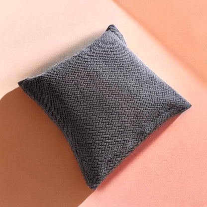 Housse de coussin jacquard gris