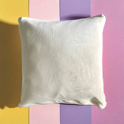 Housse de coussin velours beige