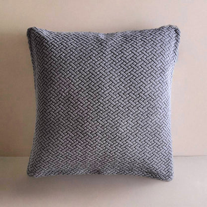 Housse de coussin jacquard gris