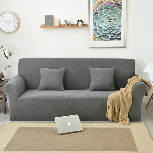 Housse de canapé Jacquard gris