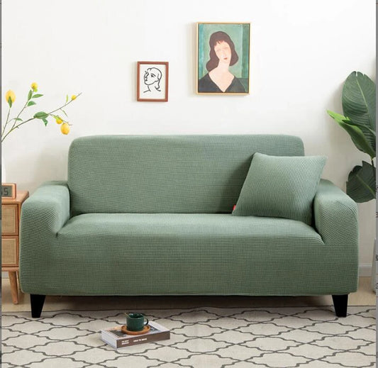 Housse de canapé Jacquard verte