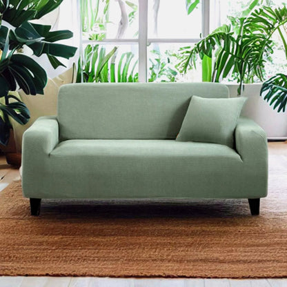 Housse de canapé Jacquard verte