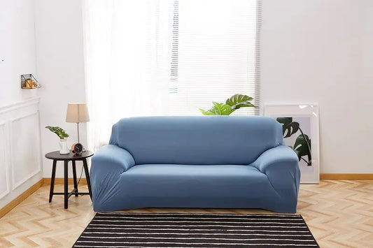 Housse de canapé bleu clair