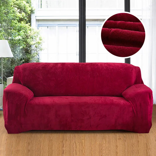 Housse de canapé velours rouge