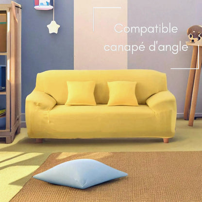 Housse de canapé jaune
