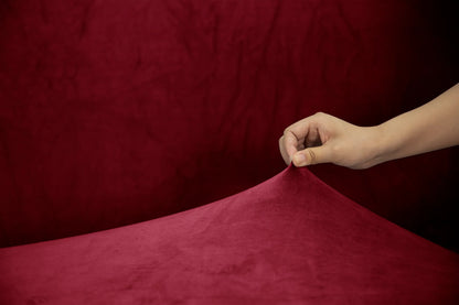 Housse de canapé velours rouge