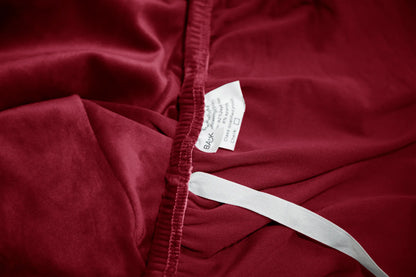 Housse de canapé velours rouge