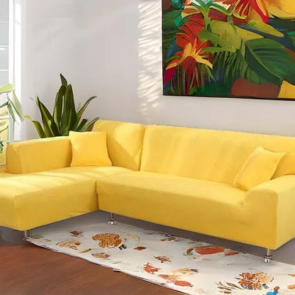 Housse de canapé jaune