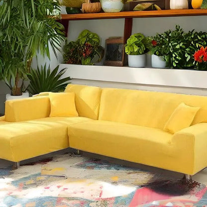 Housse de canapé jaune