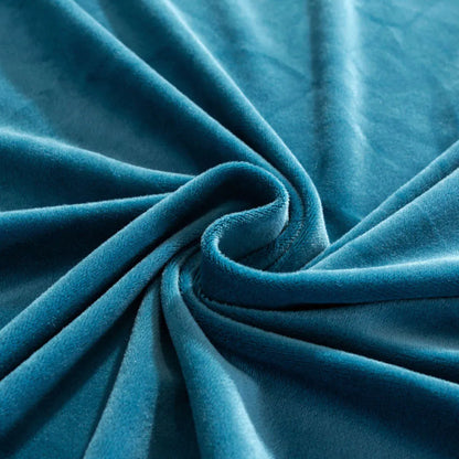 Housse de canapé velours bleu